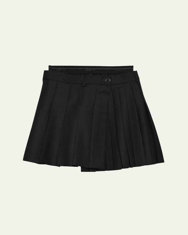 Pleated Logo Waistband Skort
